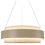 Petra Drum Pendant - Maple / Crystal White Stone