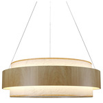 Petra Drum Pendant - Louro Freijo / Crystal White Stone