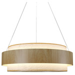 Petra Drum Pendant - Louro Freijo / Crystal White Stone