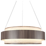 Petra Drum Pendant - American Walnut / Crystal White Stone
