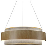 Petra Drum Pendant - Louro Freijo / Natural Slate