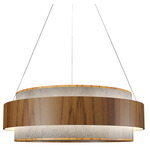 Petra Drum Pendant - Teak / Natural Slate