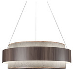 Petra Drum Pendant - American Walnut / Natural Slate