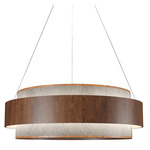 Petra Drum Pendant - Imbuia / Natural Slate