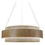 Petra Drum Pendant - Louro Freijo / Natural Slate