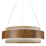 Petra Drum Pendant - Teak / Natural Slate