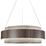 Petra Drum Pendant - American Walnut / Natural Slate