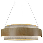 Petra Drum Pendant - Louro Freijo / Natural Slate