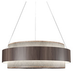 Petra Drum Pendant - American Walnut / Natural Slate