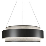 Petra Drum Pendant - Charcoal / Natural Slate