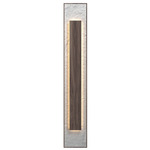 Petra Rectangle Wall Sconce - American Walnut / Crystal White Stone