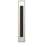 Petra Rectangle Wall Sconce - Charcoal / Crystal White Stone