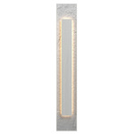 Petra Rectangle Wall Sconce - Organic White / Crystal White Stone