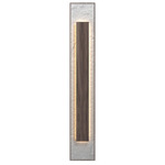 Petra Rectangle Wall Sconce - American Walnut / Crystal White Stone