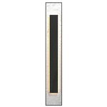 Petra Rectangle Wall Sconce - Charcoal / Crystal White Stone