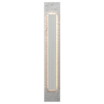 Petra Rectangle Wall Sconce - Organic White / Crystal White Stone