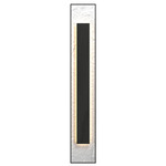 Petra Rectangle Wall Sconce - Charcoal / Crystal White Stone