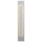 Petra Rectangle Wall Sconce - Organic White / Crystal White Stone