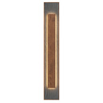 Petra Rectangle Wall Sconce - Imbuia / Natural Slate