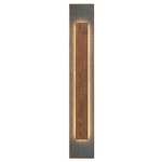 Petra Rectangle Wall Sconce - Imbuia / Natural Slate