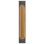 Petra Rectangle Wall Sconce - Teak / Natural Slate
