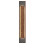 Petra Rectangle Wall Sconce - Imbuia / Natural Slate