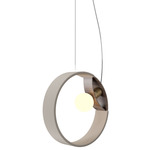 Sfera Rope Pendant - American Walnut / Frosted