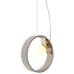 Sfera Rope Pendant - Maple / Frosted