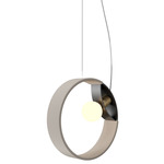 Sfera Rope Pendant - Charcoal / Frosted