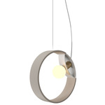 Sfera Rope Pendant - Organic White / Frosted
