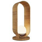 Sfera Oval Table Lamp - Louro Freijo / Frosted