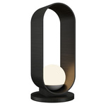 Sfera Oval Table Lamp - Charcoal / Frosted