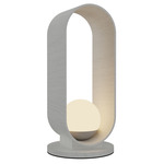Sfera Oval Table Lamp - Organic White / Frosted