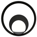 Sfera Hoop Wall Sconce - Charcoal / White Acrylic