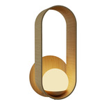 Sfera Oval Wall Sconce - Sand / Frosted