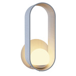 Sfera Oval Wall Sconce - Organic White / Frosted