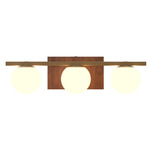 Sfera Bathroom Vanity Light - Imbuia / Frosted