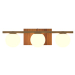 Sfera Bathroom Vanity Light - Teak / Frosted