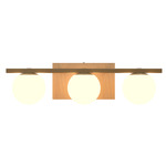 Sfera Bathroom Vanity Light - Maple / Frosted