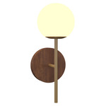 Sfera Torch Wall Light - Imbuia / Frosted