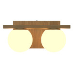 Sfera Bathroom Vanity Light - Imbuia / Frosted