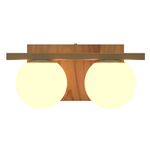 Sfera Bathroom Vanity Light - Teak / Frosted