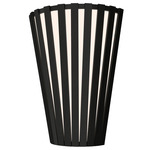 Slatted Tapered Wall Sconce - Charcoal / White Acrylic