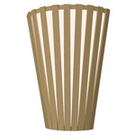 Slatted Tapered Wall Sconce - Sand / White Acrylic