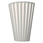 Slatted Tapered Wall Sconce - Organic White / White Acrylic
