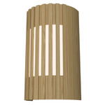 Slatted Curved Wall Sconce - Sand / White Acrylic