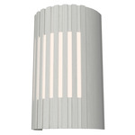 Slatted Curved Wall Sconce - Organic White / White Acrylic