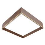 Squadro Framed Ceiling Flush Light - Imbuia / White Acrylic