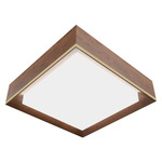 Squadro Ceiling Flush Light - Imbuia / White Acrylic