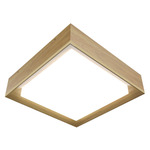 Squadro Ceiling Flush Light - Louro Freijo / White Acrylic